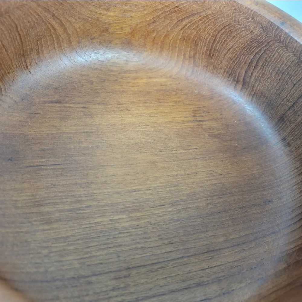 Selandia MCM Large Teakwood Bowl Atomic Decor 10 Inch Thailand Vintage